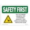 Signmission OSHA Sign, Following Chemical PPE Required-W/, 10in X 7in Rigid Plastic, 10" W, 7" H, Landscape OS-SF-P-710-L-10992 - alternate 1